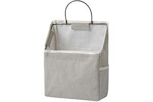 Fantasyon Wall Hanging Storage Bag, Waterproof Over The Door Closet Organizer Hanging Pocket Organizer for Bedroom, Bathroom, Linen Cotton (Gray)