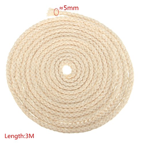 SummerHome 3M 3/16" Diameter White Cotton Wicks Burner for Oil Kerosene Alcohol Lamp