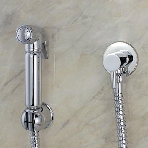 Nes Home | Chrome Muslim Shataff Bidet Douche Hand Shower Spray Brass Kit Head Toilet