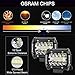OFFROADTOWN LED Pods, 7inch 72W LED Work Light CREE Driving Light Spot Beam Off Road Fog Lights Waterproof LED Cubes for Trucks ATV UTV SUV Boat Lamp