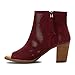 TOMS Women's Majorca Peep Toe Bootie Oxblood Suede Perforated Boot 8 B (M)