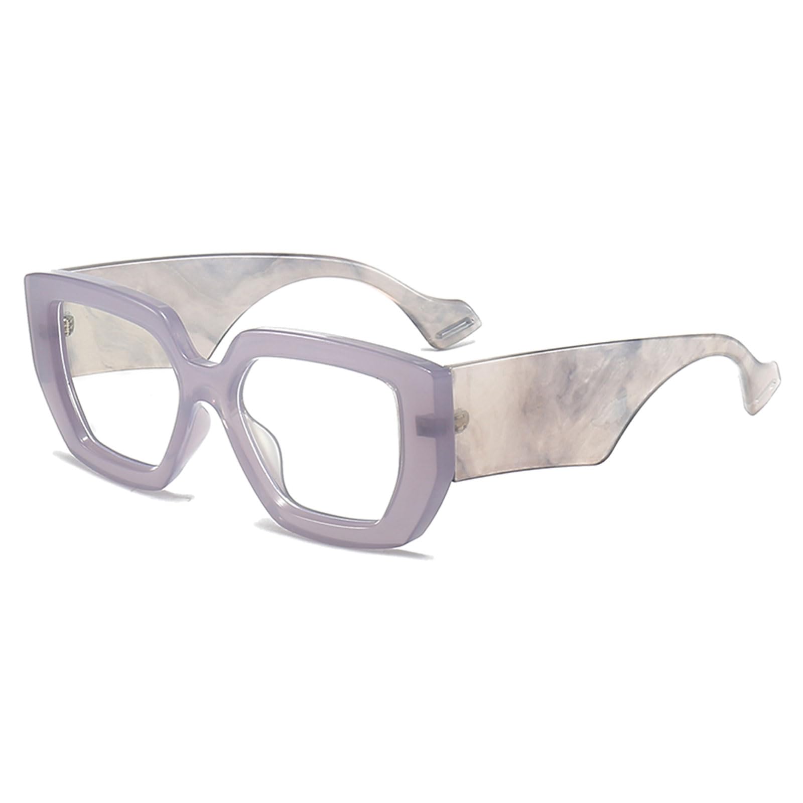 LJCZKA Oversized Square Blue Light Glasses Womens Mens Thick Frame Computer Glasses Anti Eye-Fatigue for Reading, Texting & Gaming