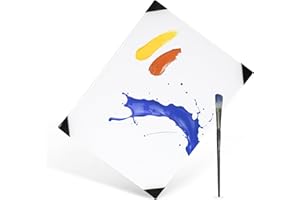 QUEENLINK Glass Palette for Oil Painting 12 x 9 Inches, Clear Paint Mixing Palette for Acrylic Painting, Ultra White, Painting Supplies for Use with All Art Media, Artists, Adults