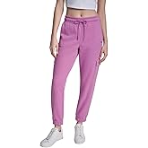 DKNY Womens Metallic Bubble Logo Slim Fit Cargo Jogger Sweatpants with Pockets