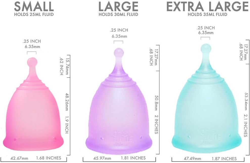 Pixie Menstrual Cup - Ranked 1 for Most Comfortable Reusable Period Cup and Best Removal Stem - Tampon and Pad Alternative - Every Cup Purchased One is Given to a Woman in Need! (Large): Health & Personal Care