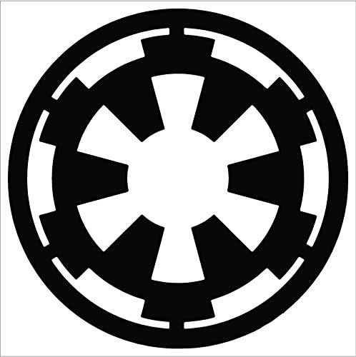 Star Wars Galactic Empire Vinyl Decal Window Sticker (4", Black)