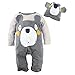 Big Elephant Baby Boys' 1 Piece Bear Long Sleeve Romper with Hat G82