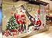 UfingoDecor XLarge Merry Christmas Santa Claus Christmas Tree Christmas Stockings Christmas Gifts Wall Decals, Living Room Bedroom Shop Window Removable Wall Stickers Murals, Set of 2 Sheets