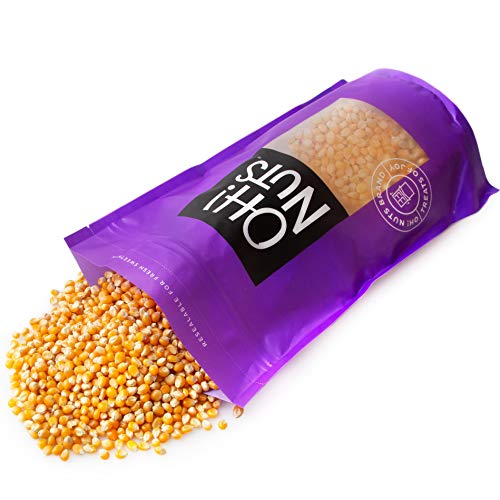 Oh! Nuts Mushroom Popcorn Kernels Bulk 5lb Bag Of 100 All Natural Large White Whole Grain Raw