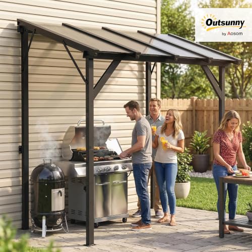 Outsunny 8x5 Hardtop Grill Gazebo Review: Lean-to BBQ Shelter with UPF50+ Roof image 18