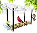 Nature Gear Acrylic Clear Bird Feeders for Window Viewing, Weather Resistant & Easy to Clean with Sliding Tray, Clear Window Bird Feeder with Strong Suction Cups, Column