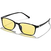 ANRRI Night Vision Driving Glasses Anti Radiation Glasses for Men Women Anti Glare Nighttime Glasses HD Yellow Lens