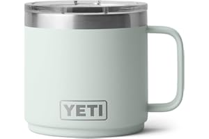 YETI Rambler 14 oz Ceramic Lined Stackable Mug, Vacuum Insulated, Stainless Steel with MagSlider Lid, Ridgeline