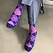 SUTTOS Men's Custom Elite Casual Fun Purple Argyle Jacquard Plaid Cotton Knit Mid Calf Crew Dress Socks,2 Pairs OS