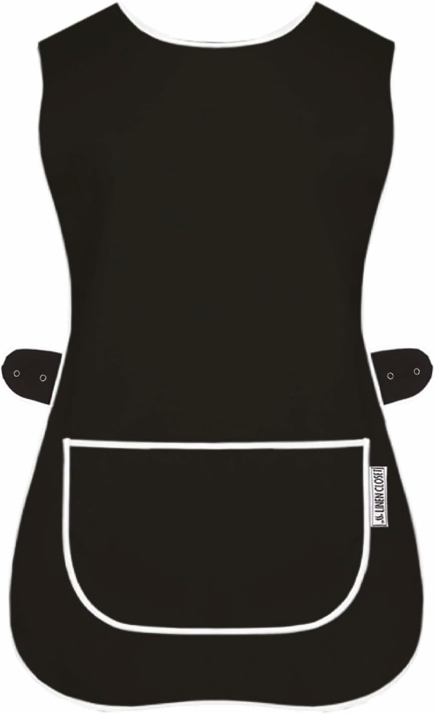 LINEN CLOSET Unisex Tabards Apron with Pockets Kitchen Catering