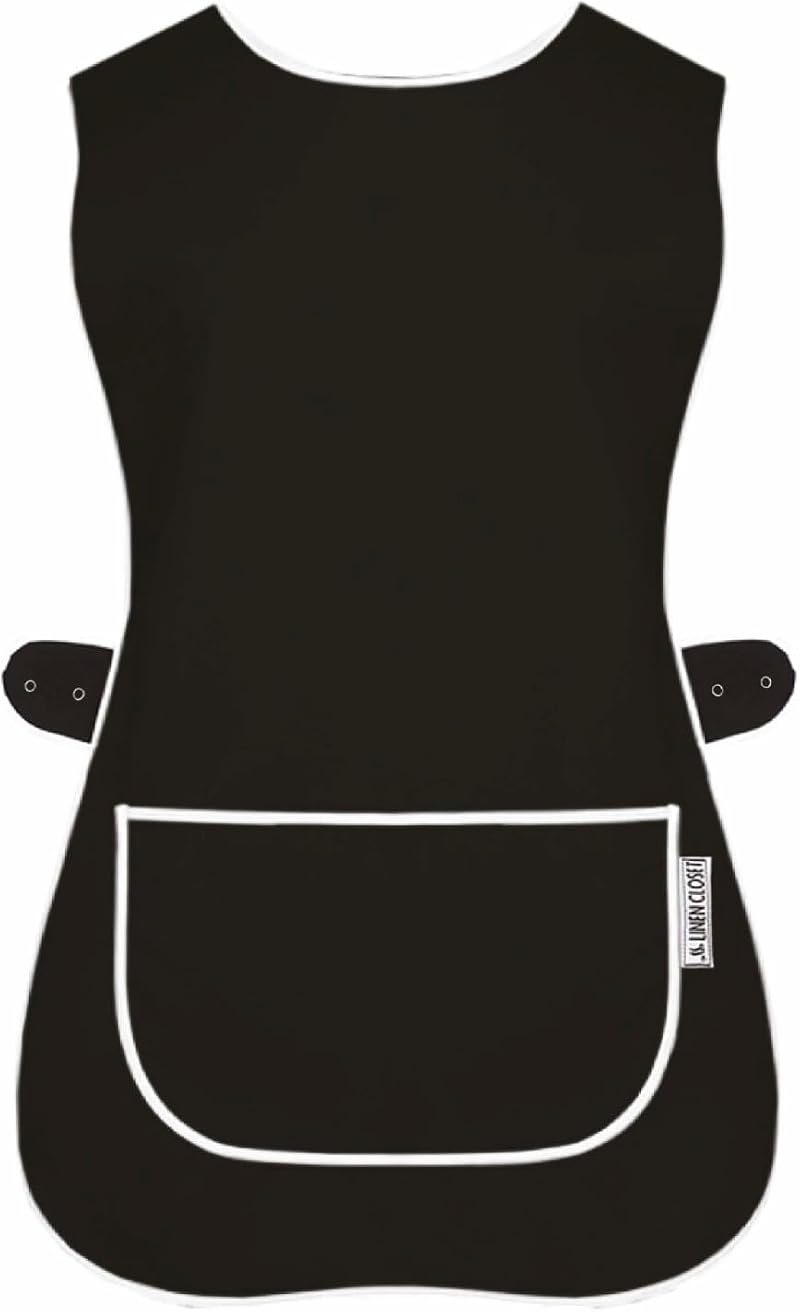LINEN CLOSET Unisex Tabards Apron with Pockets Kitchen Catering