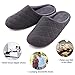 Men's Comfort Quilted Cotton Memory Foam House Slippers Slip On House Shoes (Medium / 9-10 D(M) US, Dark Gray)