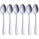 GoGeiLi Matte Dinner Spoon Set of 6, Stainless