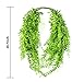 Artificial Plants Greenery Weeping Willow Fake Hanging Vine Plant Faux Ivy Garland UV Resistant Plastic Plants for Indoor/Outdoor Garden Wall Greenery Hanging Baskets Wedding Party Garland Decor-2 Pcs