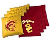 NCAA College USC Trojans 16oz, Duckcloth Cornhole Bean Bags