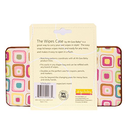 Ah Goo Baby Wipes Case, On-The-Go Travel Size, Gumdrop Pattern