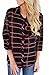 Grace Elbe Women’s Casual Loose Cuffed Sleeve Plaid Button Down Shirt