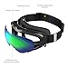 OutdoorMaster OTG Ski Goggles - Over Glasses Ski/Snowboard Goggles for Men, Women & Youth - 100% UV Protection (Black Frame + VLT 18% Grey Lens with Full REVO Green)