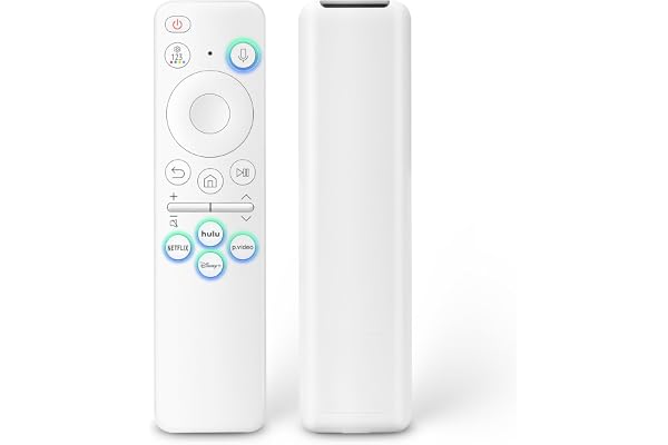 Voice Rechargeable Remote for Samsung-Smart-TV-Remote-Control, Replacement Compatible for Samsung Frame QLED Crystal UHD Solar Smart TVs