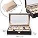TIMELYBUYS 12 Piece Ebony Wood Watch Display Case and Storage Organizer Box