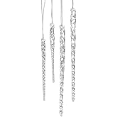 Kurt Adler 3.5-5.5 Inch Clear Glass Icicle Ornament Set of 24 Pieces