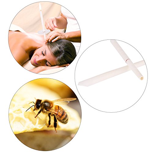 WonBuss 10 Pack Beeswax Candling Cones - 100% All-Natural Candles With 5 Protective Disks