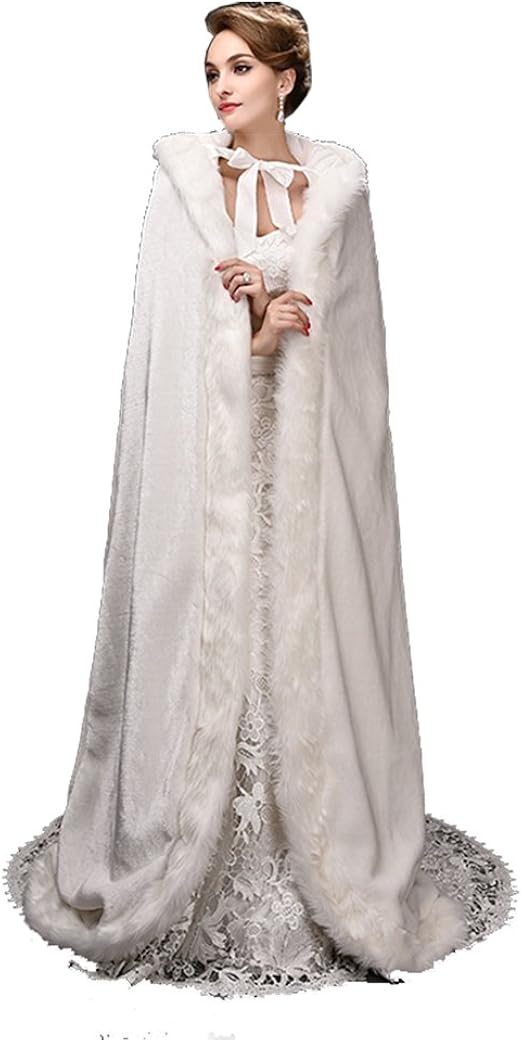 white cape for wedding dress