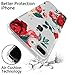 LUOLNH Slim Shockproof Clear Floral Pattern Soft Flexible TPU Back Cover Case Compatible with iPhone 7 Plus/8 Plus -Red Rose