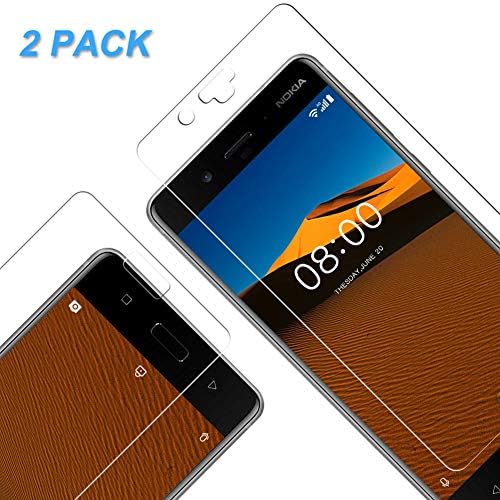 Vkaiy [2 Pack] for Nokia 8 Screen Protector [Case Friendly] Tempered Glass 9H Durable HD Transparent Glass Screen Protector Compatible with Nokia 8, Protective Film and Cover for Nokia 8