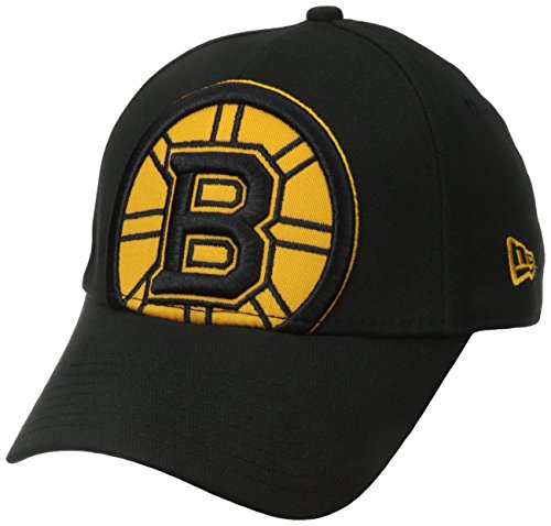 NHL Boston Bruins Magnifier Classic 39Thirty Stretch Fit Cap, Black, Medium/Large