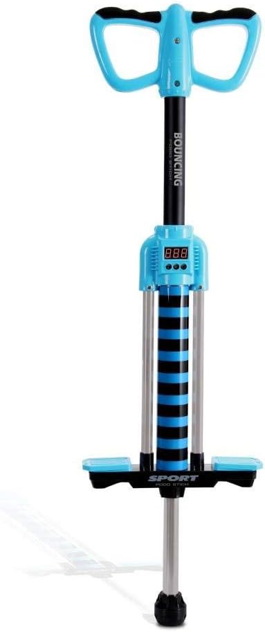 Sardar Ji Toys Super Safe Counting Pogo Stick - First Beginner Bouncing Jumparoo with Music - Toy Jumping Sport for Little Children Boy & Girl Up to 36 kgs (Blue)