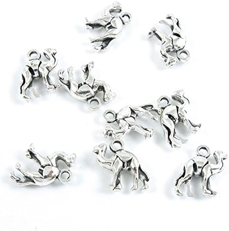 Qty 10 Pieces Antique Silver Tone Jewelry Making Supply Charms Findings G6WF7 Camel