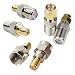 exgoofit F-Type to SMA Male Female 2 Sets 6pcs RF Coaxial Coax Adapter Connector