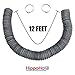4 inch Insulated Dryer Vent Hose Transition Duct (12FT Long) - 2 Premium Screw Clamp Connections - Strong Aluminum Interior and Flexible Tear Resistant PVC Outer Shell - HVAC Heat Ventilation