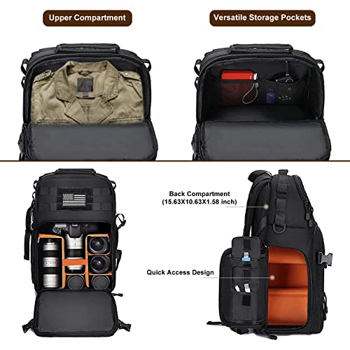 MOSISO Camera Backpack, DSLR/SLR/Mirrorless Photography Tactical Camera