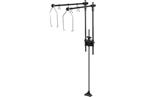 BETAZOOER Reptile Dual Lamp Stand Metal Adjustable Heating Lamp Holder Light Fixture Retractable Ideal for Reptile Glass Terrarium Amphibians/Terrestrial Invertebrates Vivarium