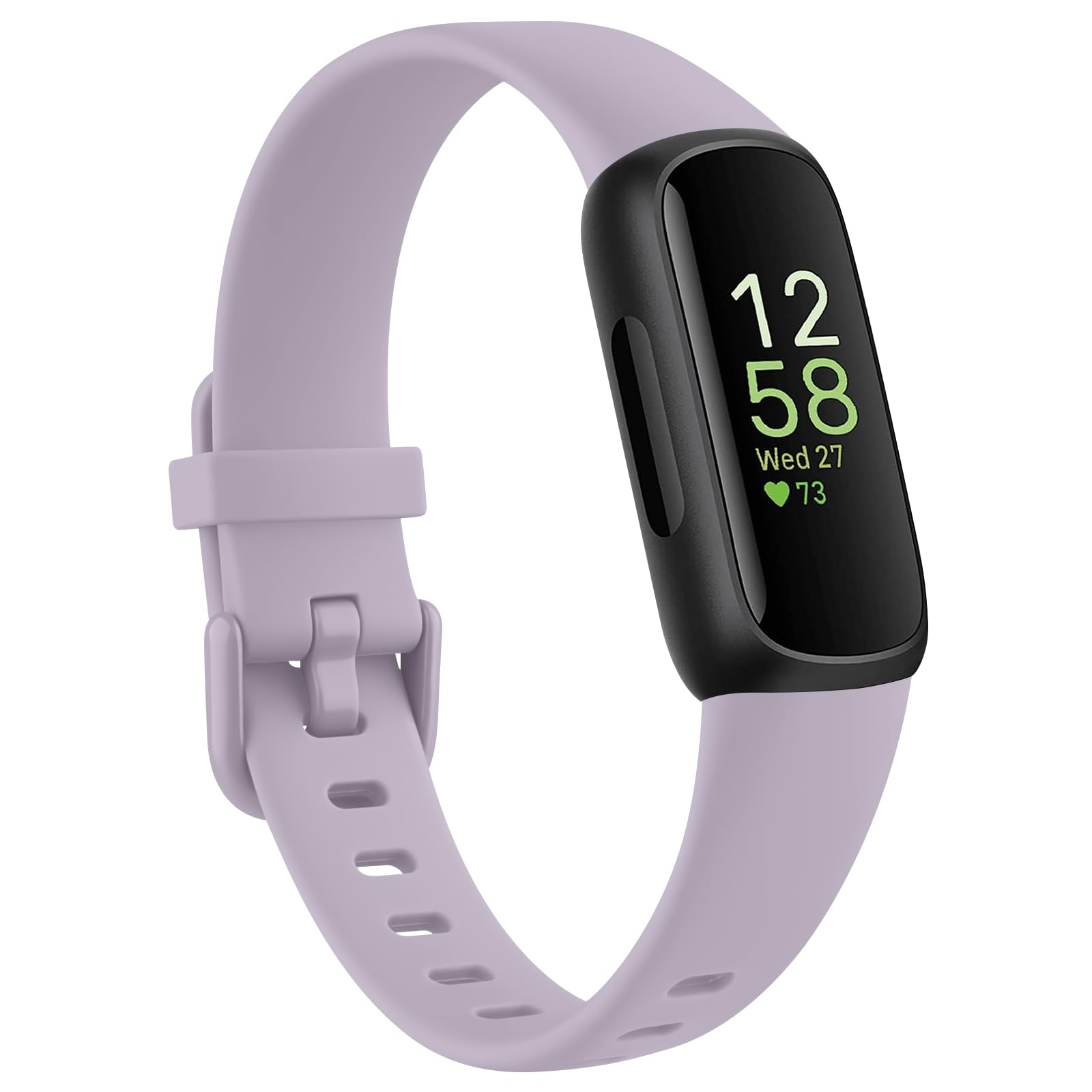 Tobfit Strap compatible for Fitbit Inspire 3 Strap for Women Men, Soft Silicone Replacement Strap Wristband Watchband Accessories (Lavender grey)