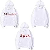 AiDiYGECO 3pcs Sublimation Hoodies Blank Men 100 Polyester Hoodie For Sublimation