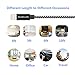 sharllen iPhone Cable 5Pack 3FT/6Foot/10Feet MFi Certified Nylon Braided Fast USB Charging&Syncing Charger Cord Wire Lightning Cable Compatible iPhone11/XS/Max/XR/X/8P/7Plus/6s P/6/6P/iPad/iPod Black