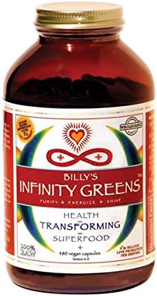 Infinity Greens: Superfood Formula for Weight-Loss, Life-Force & Longevity. 100% Organic & Wild-Harvested. (480 Capsules)