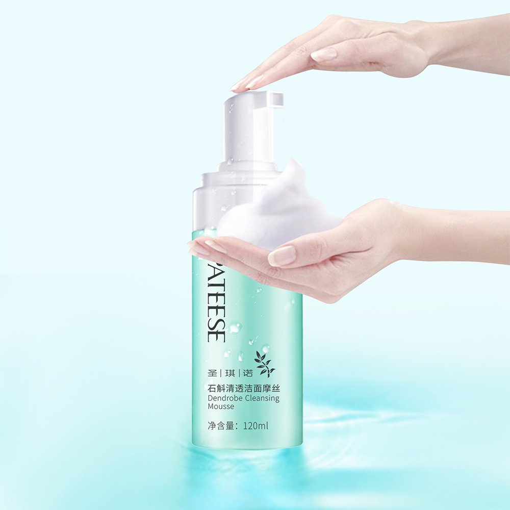 Natural Foaming Face Wash Mild Daily Facial Cleanser Organic Hydrating Cleansing Foam for Normal, Combination, Oily, Sensitive Skin, Pregnant Women, 4.02 oz