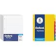Oxford Filler Paper 500 Sheets, Binder Dividers 8 Tab 6 Sets for 3 Ring Binders