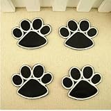 The bestdeal Lovely Paws Design Iron on Patches (4PCS Black Color)