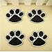 The bestdeal Lovely Paws Design Iron on Patches (4PCS Black Color)