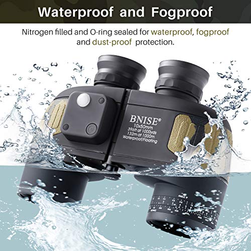 Marine Binoculars with Rangefinder for Adults, Waterproof Binoculars